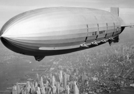 Emergency Landing At Long Island by Blimp